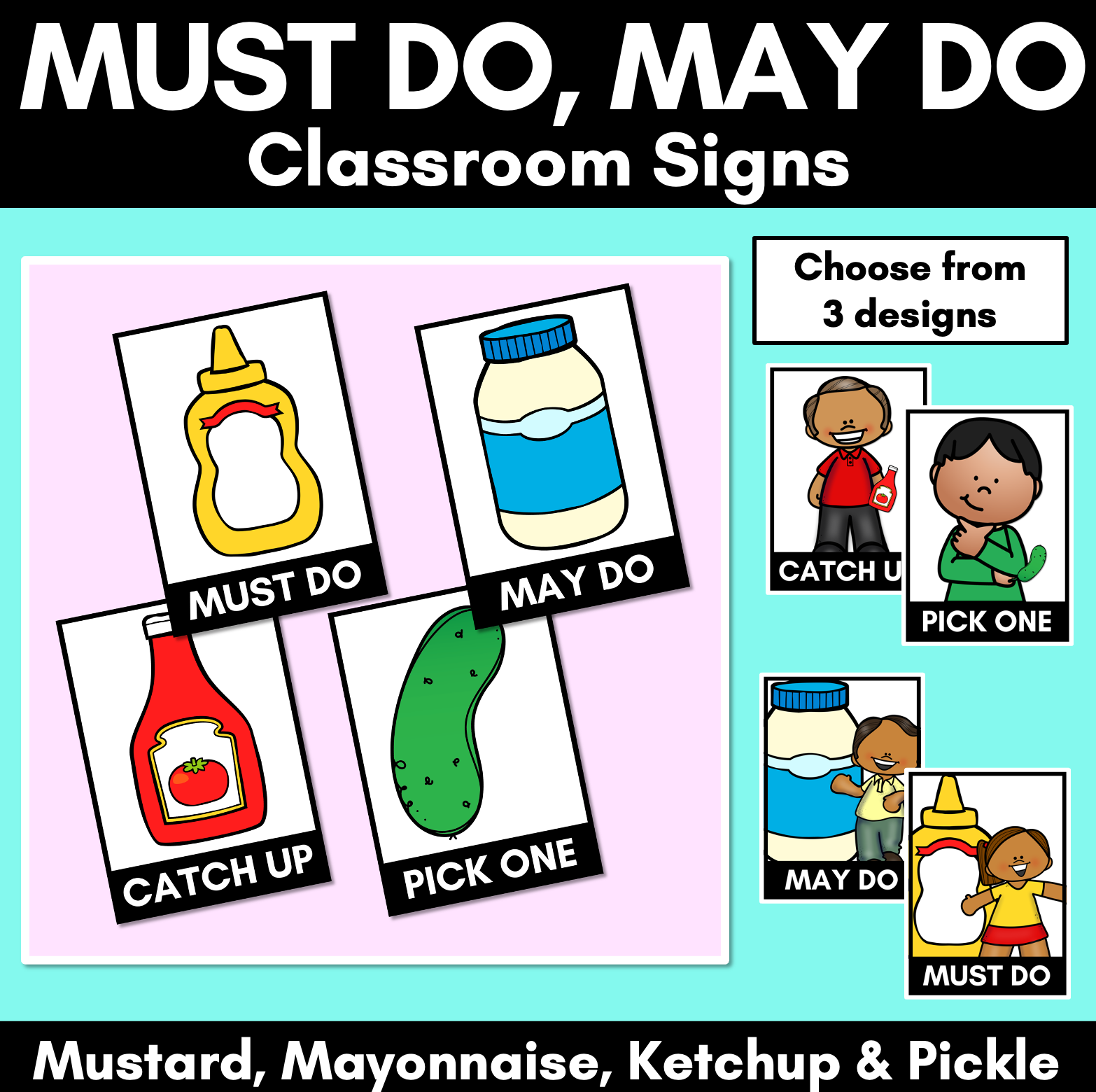 MUST DO MAY DO CATCH UP PICK ONE - Classroom Posters – Mrs Learning Bee