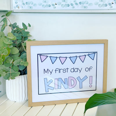Free Printable First Day of Kindergarten Signs for 2023-24