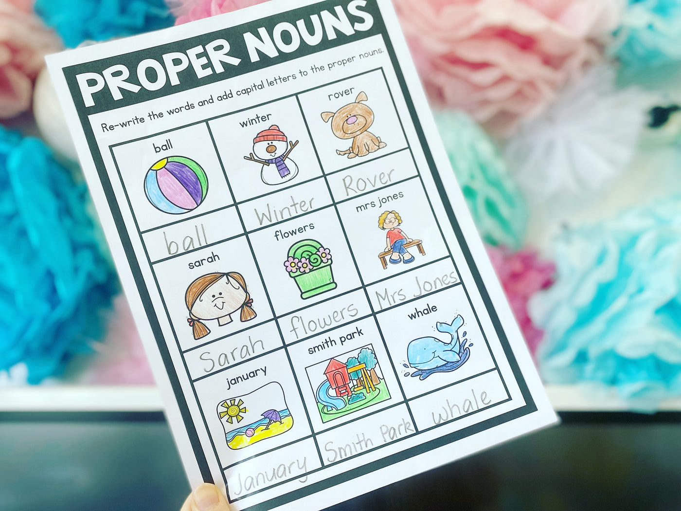 Noun Worksheets for Kindergarten & First Grade