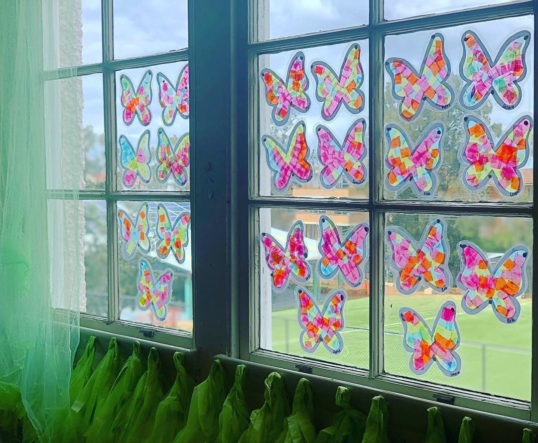 Stained Glass Window Butterflies