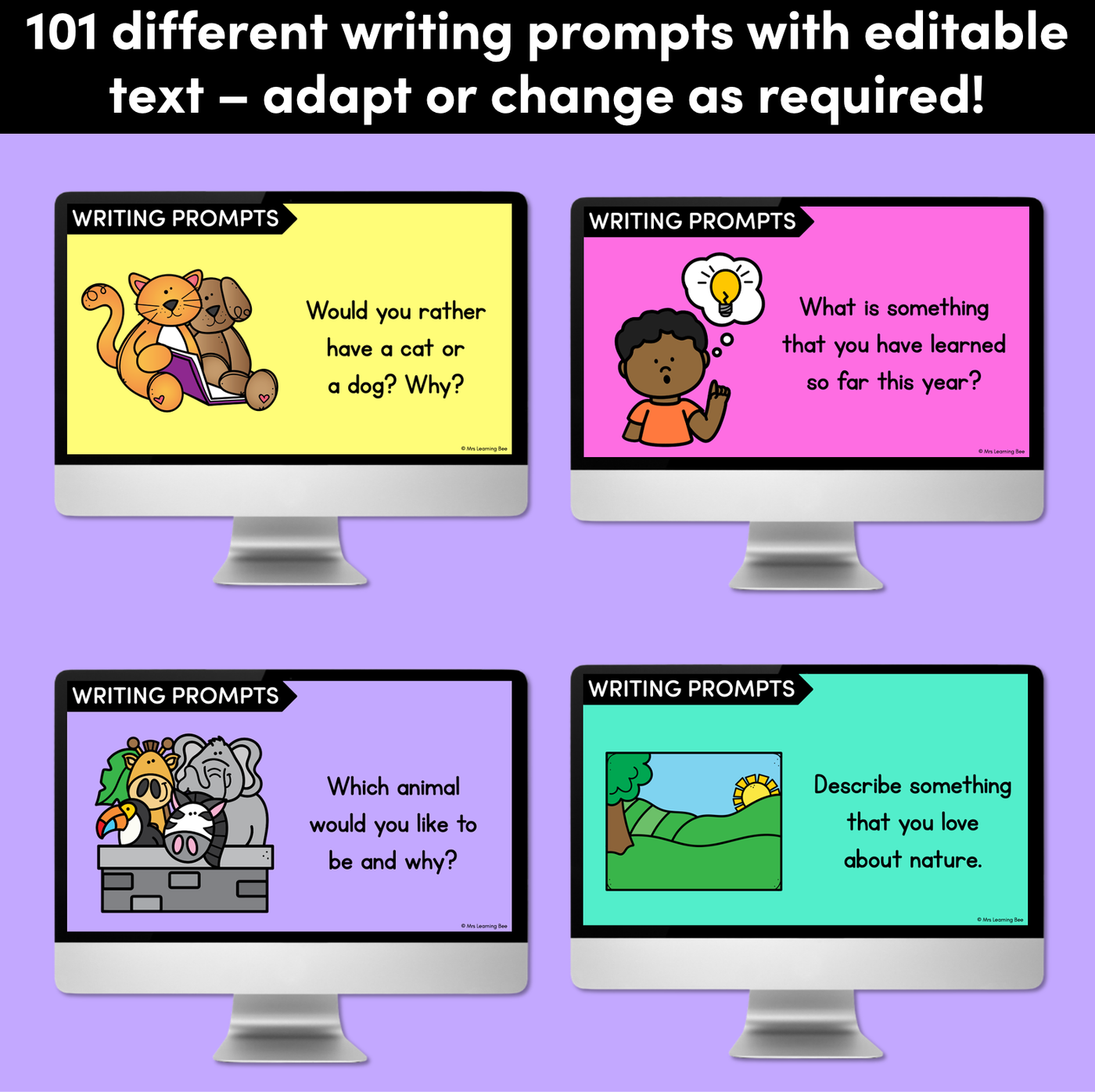 101 Free Kindergarten Writing Prompt Slides