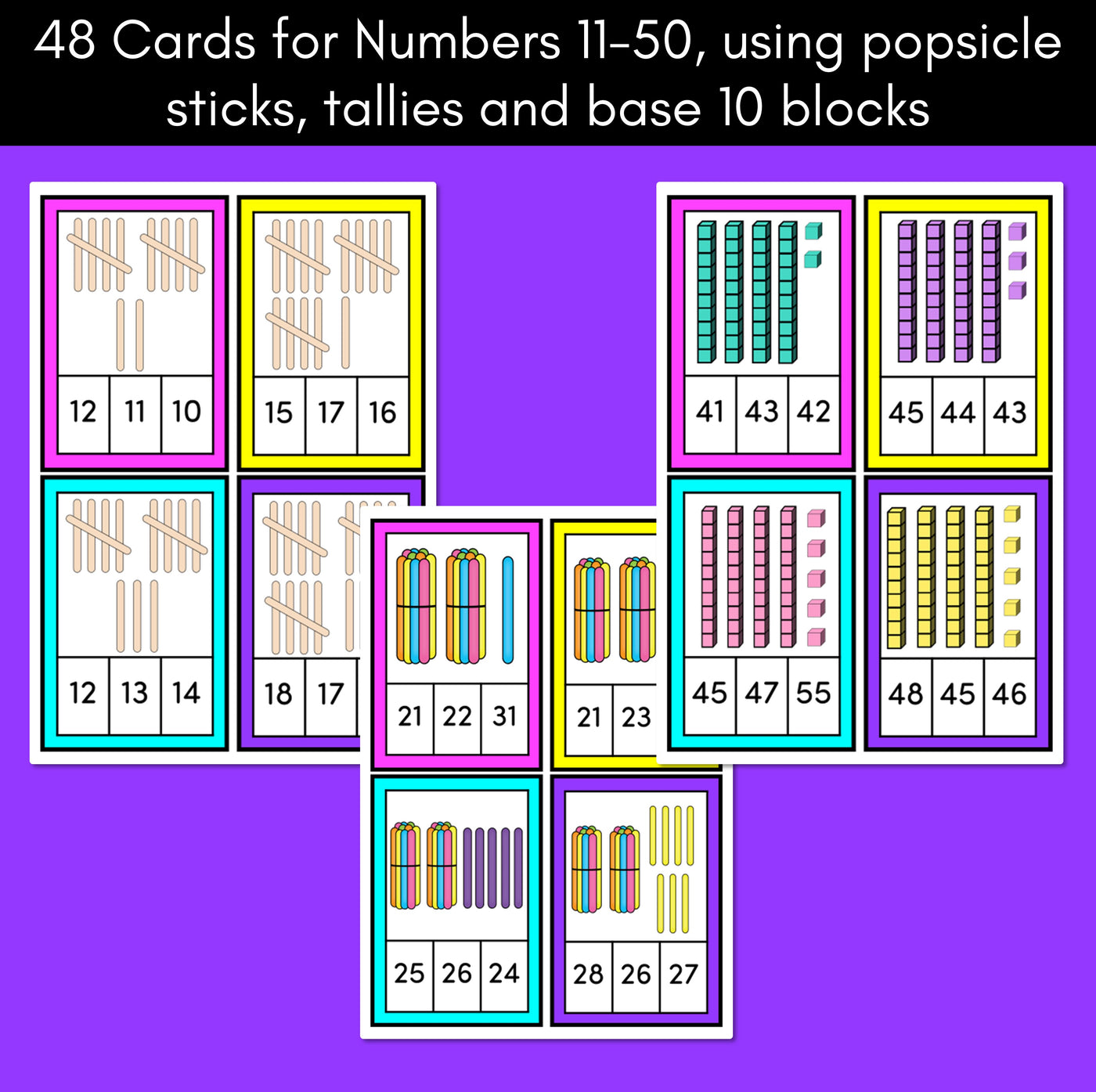2 DIGIT NUMBER CLIP CARDS - Place Value Math Center for numbers 10-100
