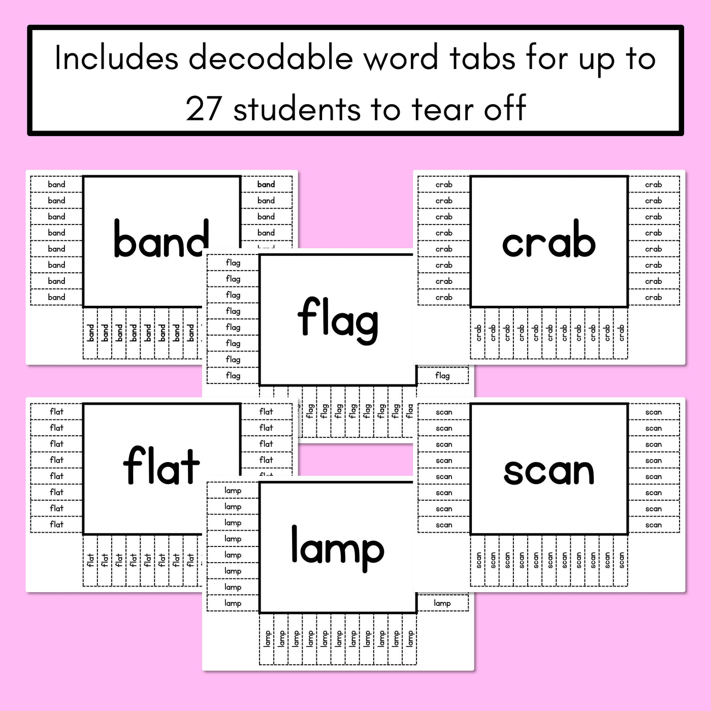 READ THE ROOM - Decodable Words Phonics Activity - CVCC CCVC Short A Words