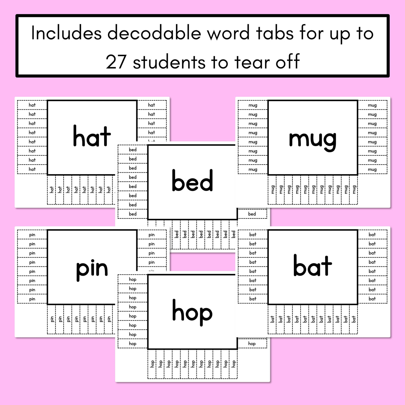 READ THE ROOM - Decodable Words Phonics Activity - CVC Mixed Words