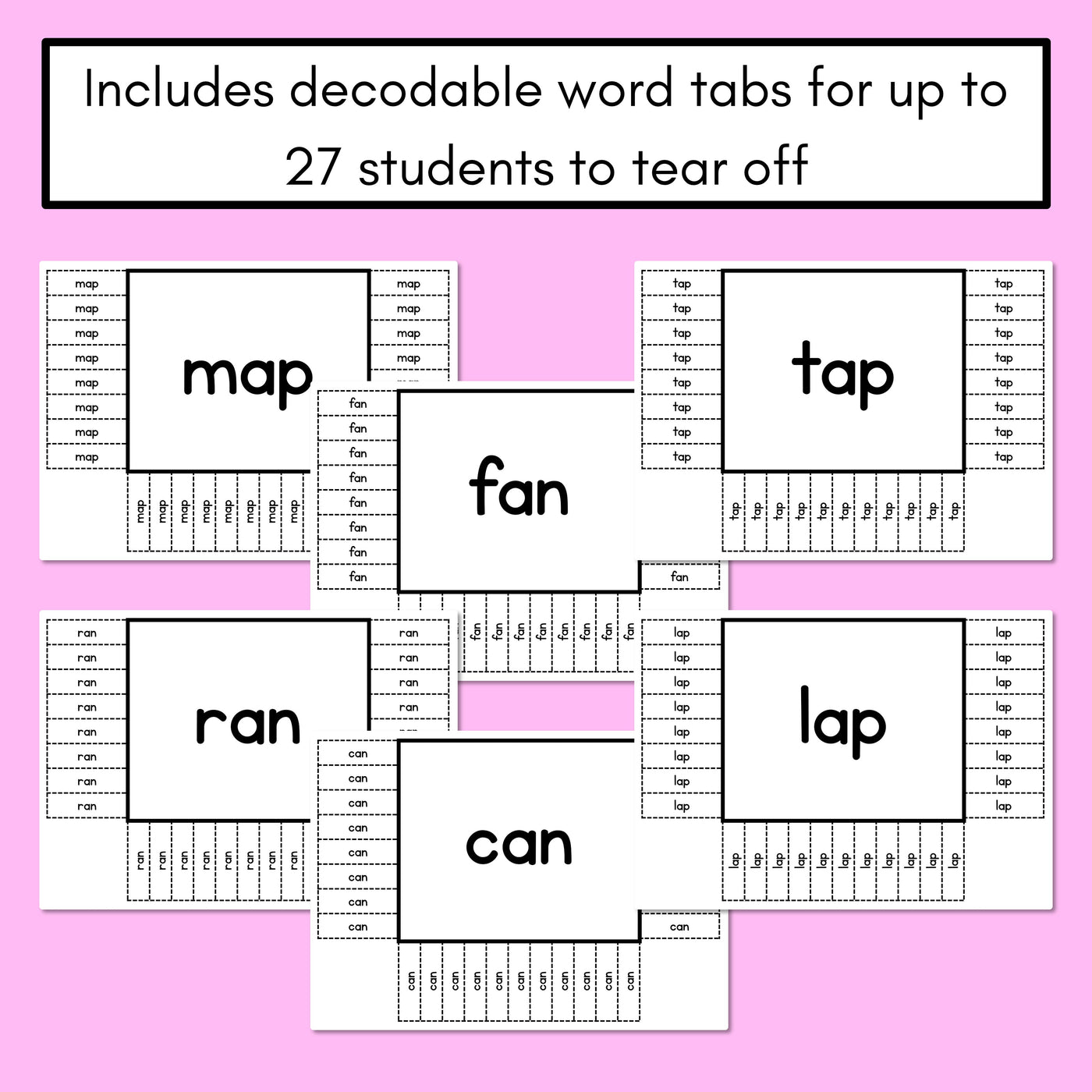 READ THE ROOM - Decodable Words Phonics Activity - CVC Short A Words