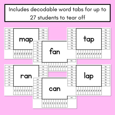 READ THE ROOM - Decodable Words Phonics Activity - CVC Short A Words