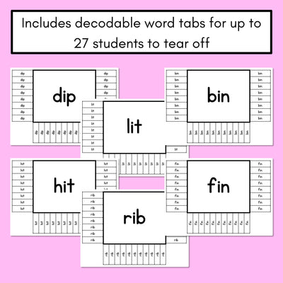 READ THE ROOM - Decodable Words Phonics Activity - CVC Short I Words