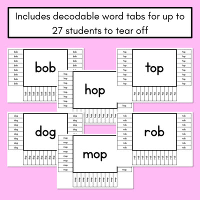 READ THE ROOM - Decodable Words Phonics Activity - CVC Short O Words