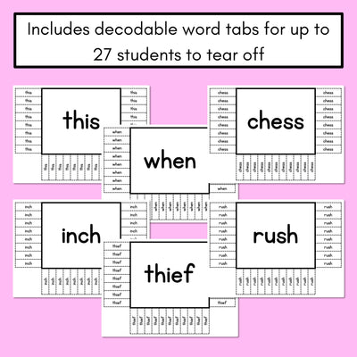 READ THE ROOM - Decodable Words Phonics Activity - Consonant Digraph CH TH SH WH