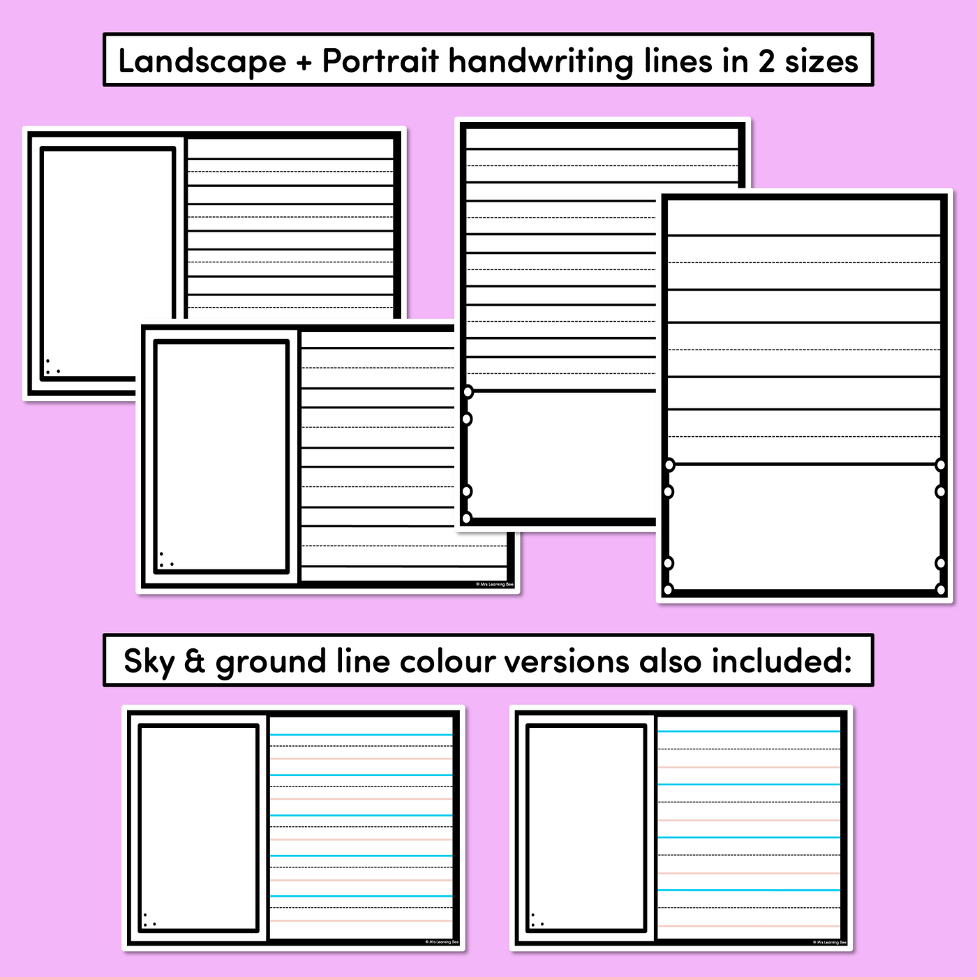 Free Blank Handwriting Worksheets - Write & Illustrate - DOTTED THIRDS VERSION