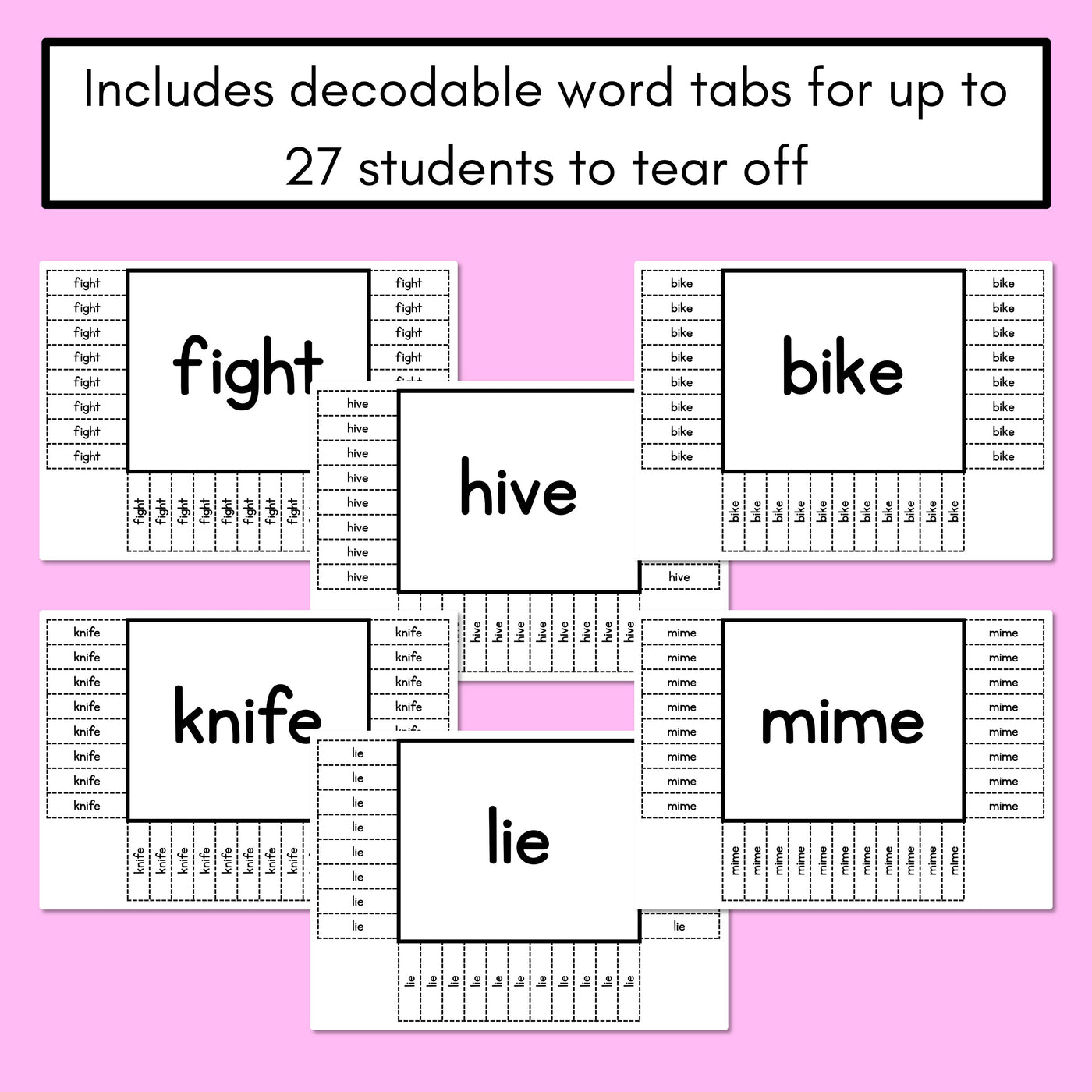 READ THE ROOM - Decodable Words Phonics Activity - Long Vowel I Words