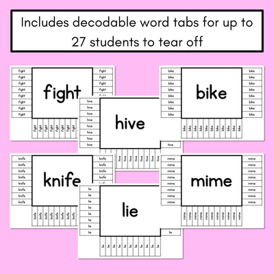 READ THE ROOM - Decodable Words Phonics Activity - Long Vowel I Words