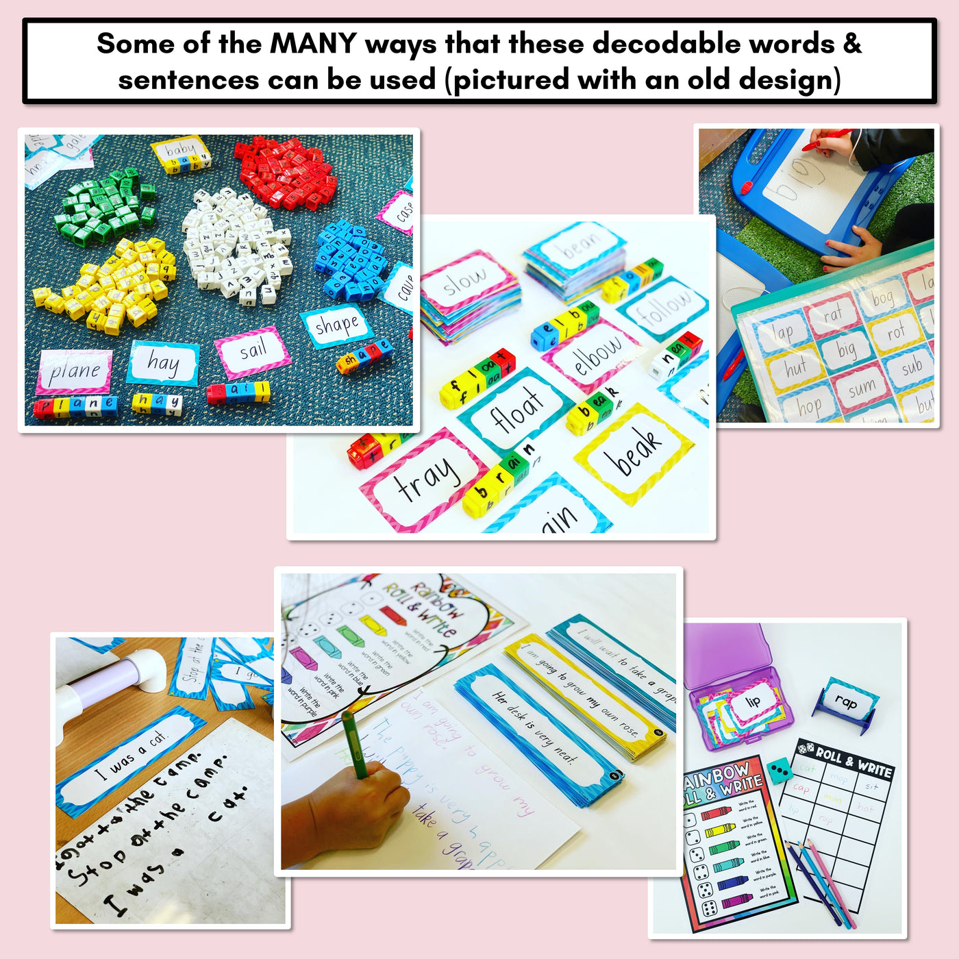 Neutral Long Vowel U Decodable Words and Sentence Cards