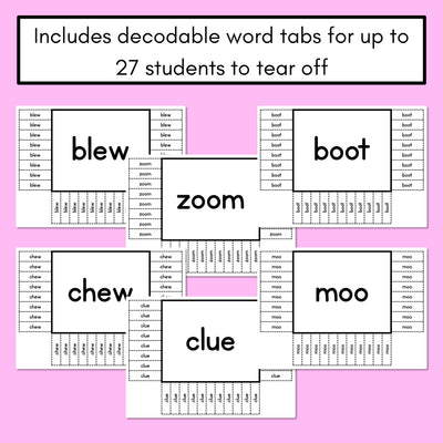 READ THE ROOM - Decodable Words Phonics Activity - Long Vowel U Words