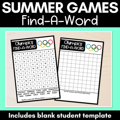 Summer Games Find-A-Word Templates
