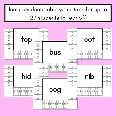 READ THE ROOM - Decodable Words Phonics Activity - CVC Words Set 2