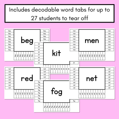 READ THE ROOM - Decodable Words Phonics Activity - CVC Words Set 3