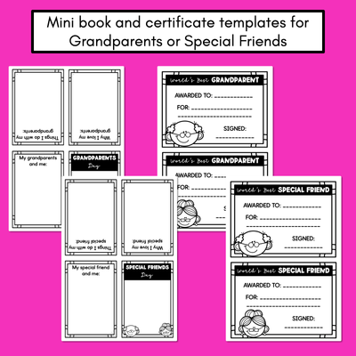 Grandparents Day Activity Pack - Writing Templates, Grandparent Interview, Mini Books & More