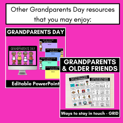 Grandparents Day Activity Pack - Writing Templates, Grandparent Interview, Mini Books & More