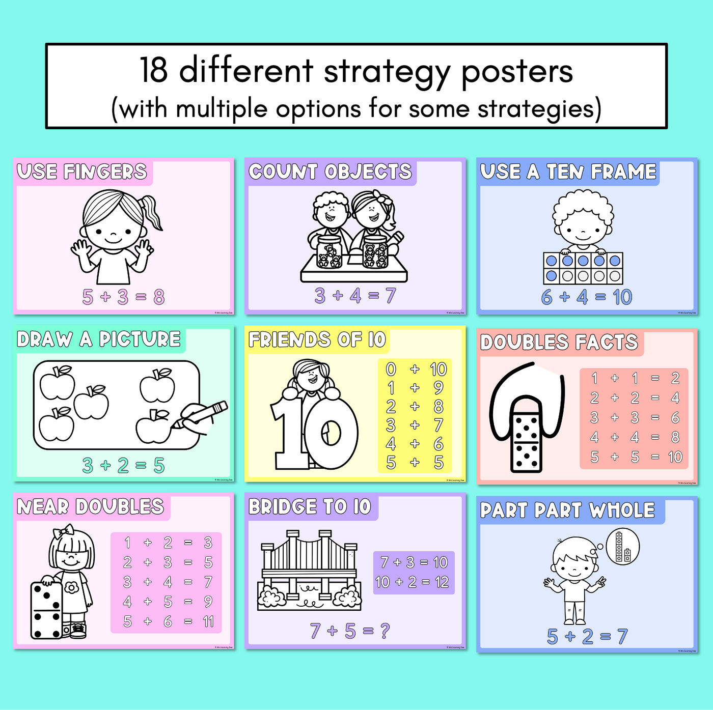 Addition Strategy Posters - Maths Strategies for Addition