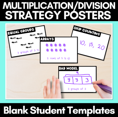 Multiplication and Division Strategy Posters - Blank Student Templates