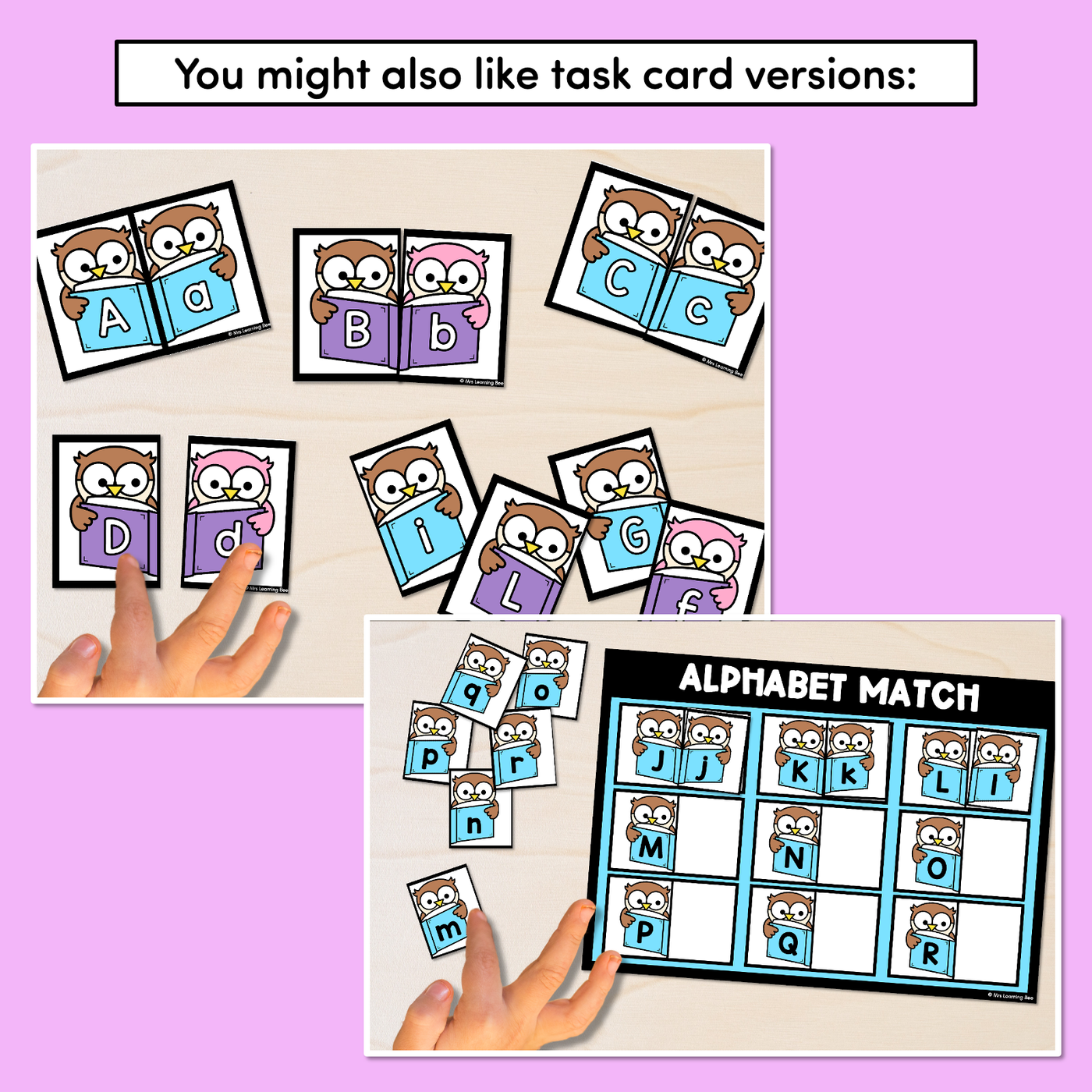 Alphabet Match Worksheets - Uppercase & Lowercase Cut & Paste Activities