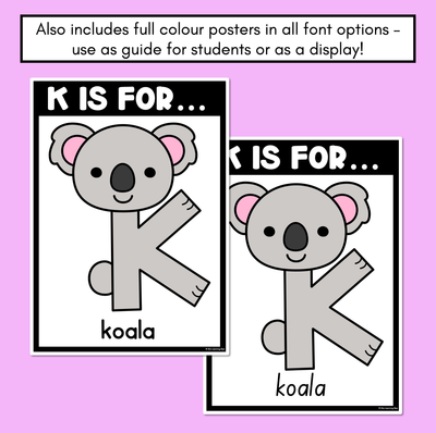 Beginning Sound Crafts - Letter K - K is for Koala