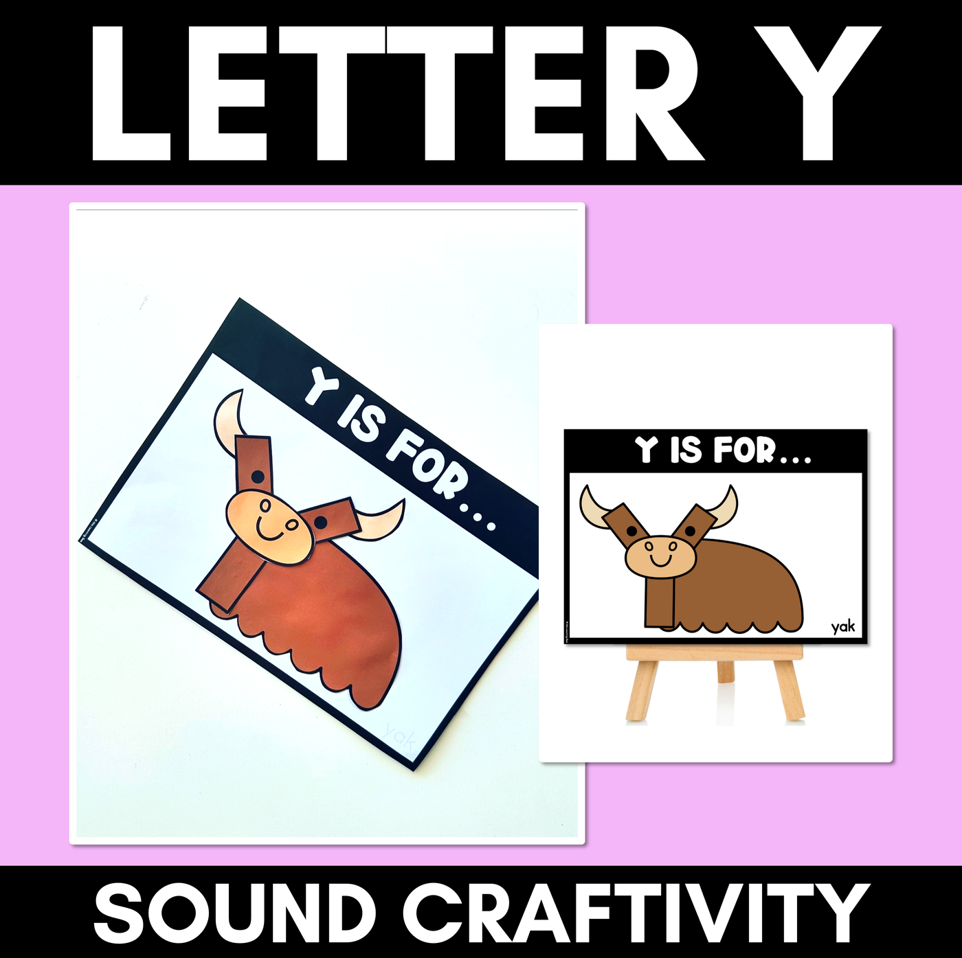 Beginning Sound Crafts - Letter Y - Y is for Yak