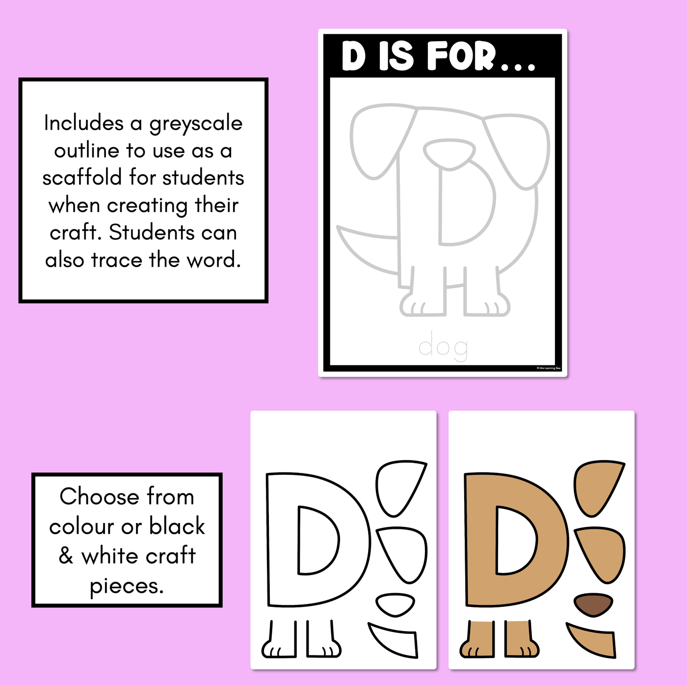 Beginning Sound Crafts - Letter D - D is for Dog