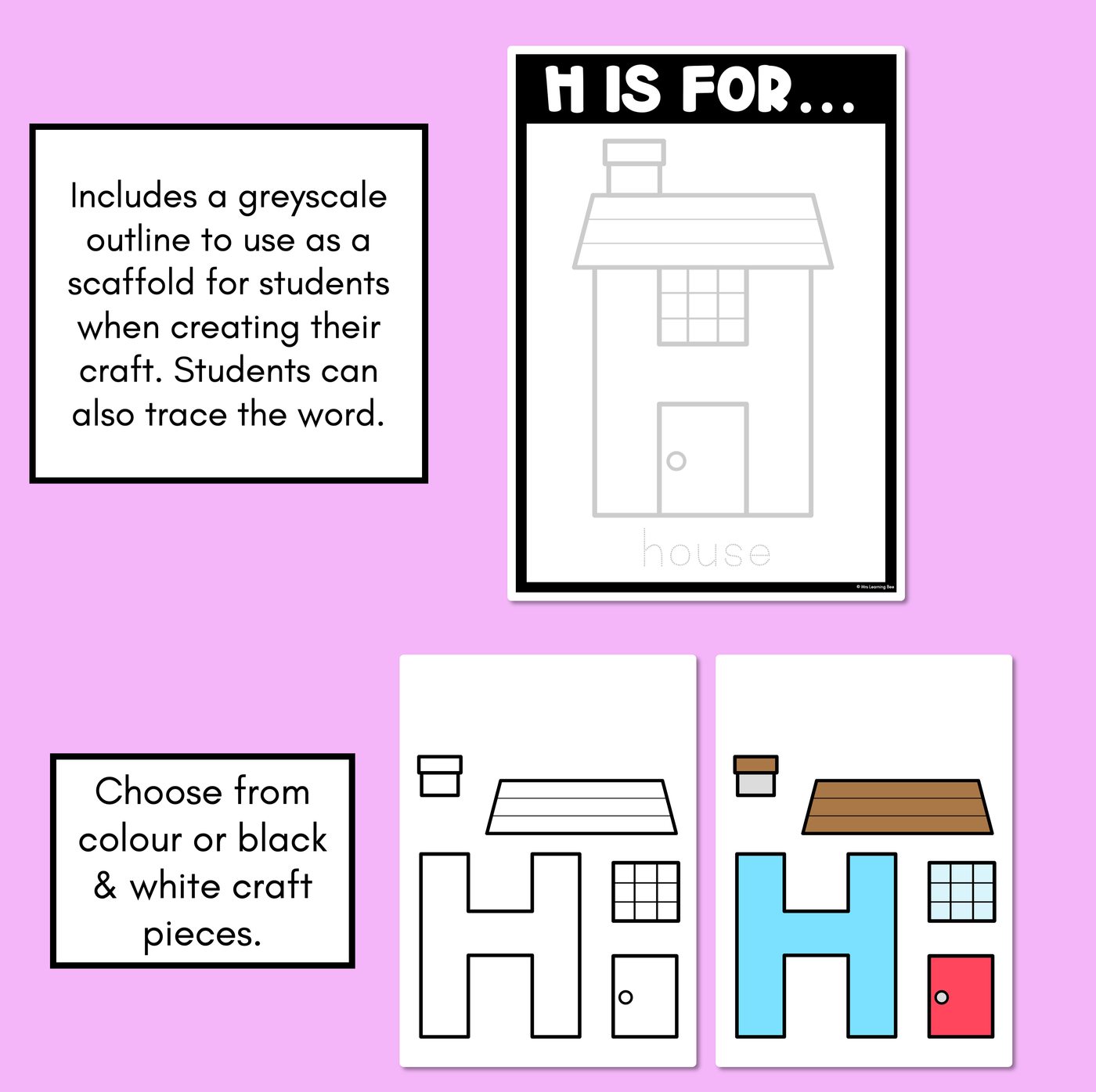 Beginning Sound Crafts - Letter H - H is for House