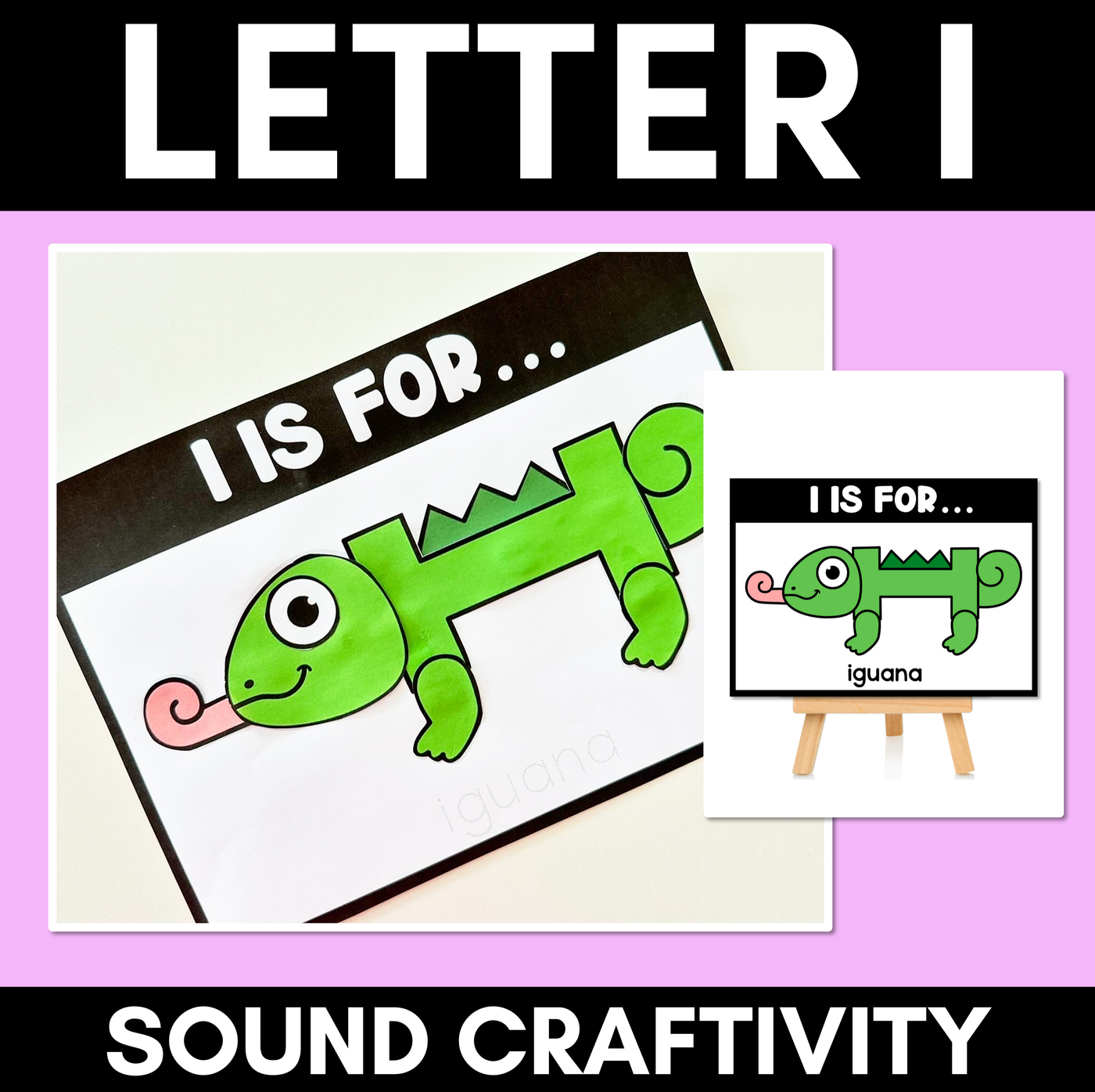Beginning Sound Crafts - Letter I - I is for Iguana