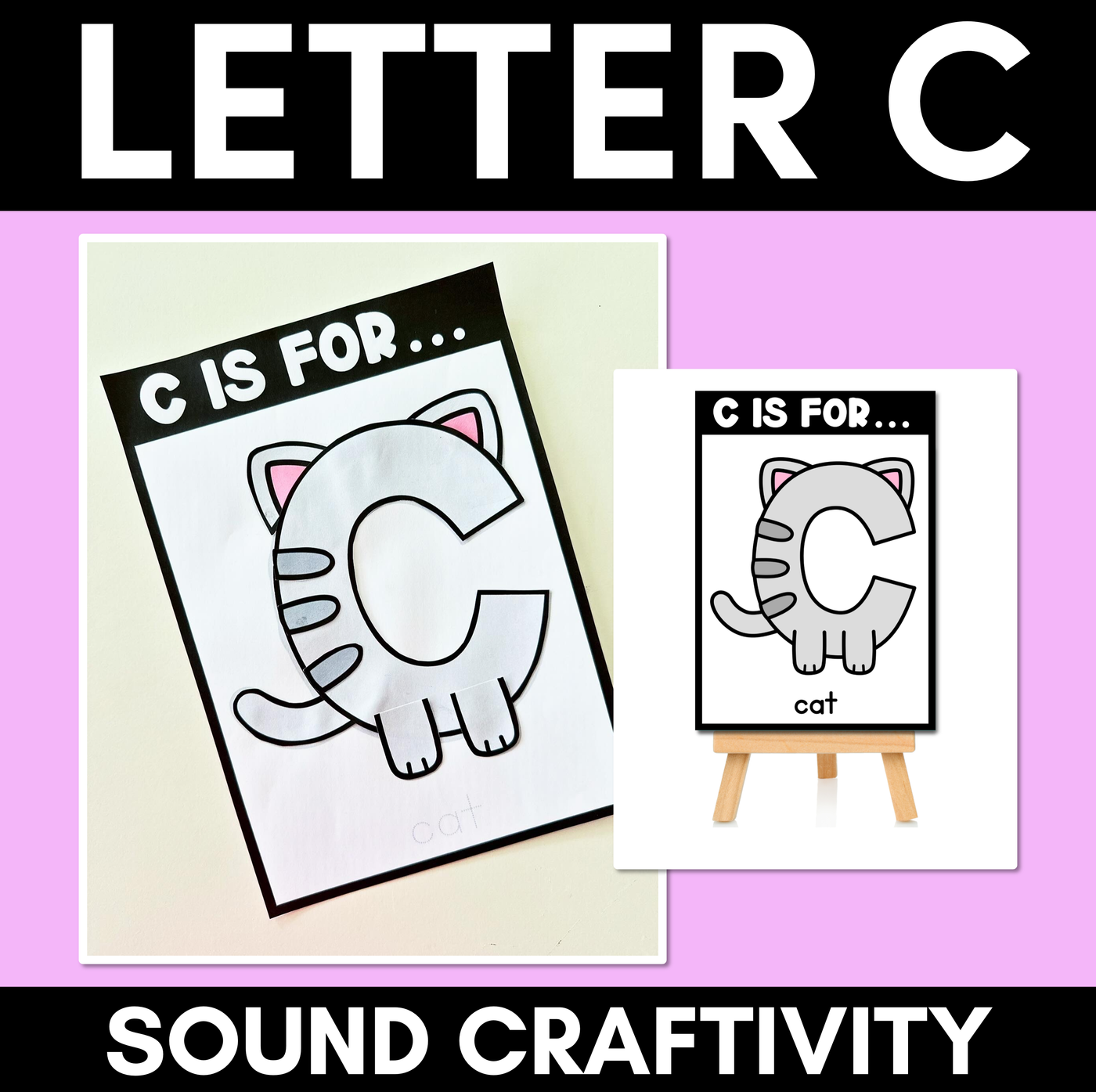 Beginning Sound Crafts - Letter B - C is for Cat