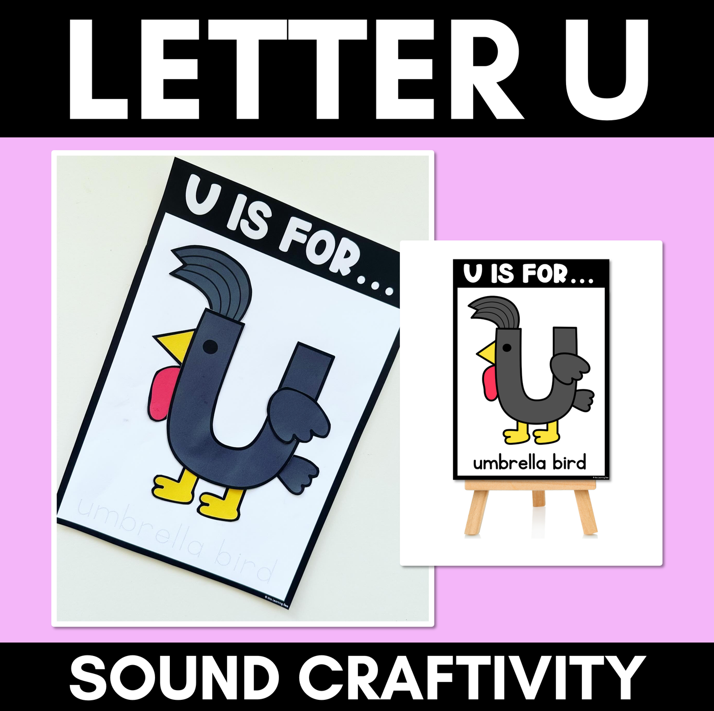 Beginning Sound Crafts - Letter U - U is for Umbrella Bird