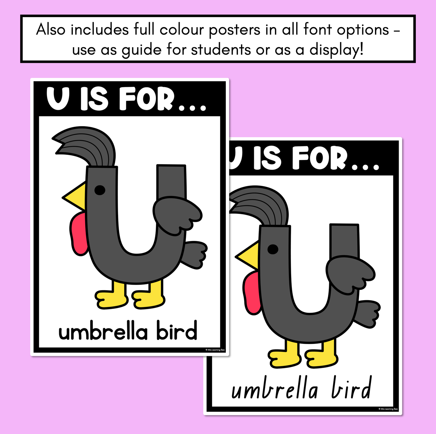 Beginning Sound Crafts - Letter U - U is for Umbrella Bird