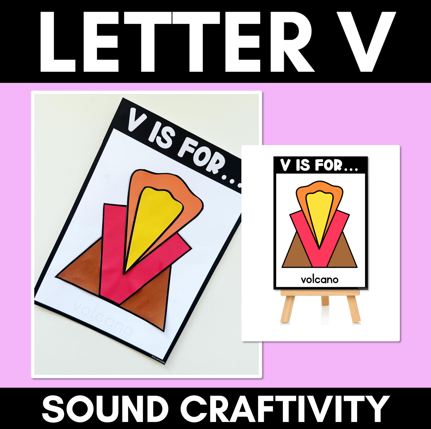 Beginning Sound Crafts - Letter V - V is for Volcano