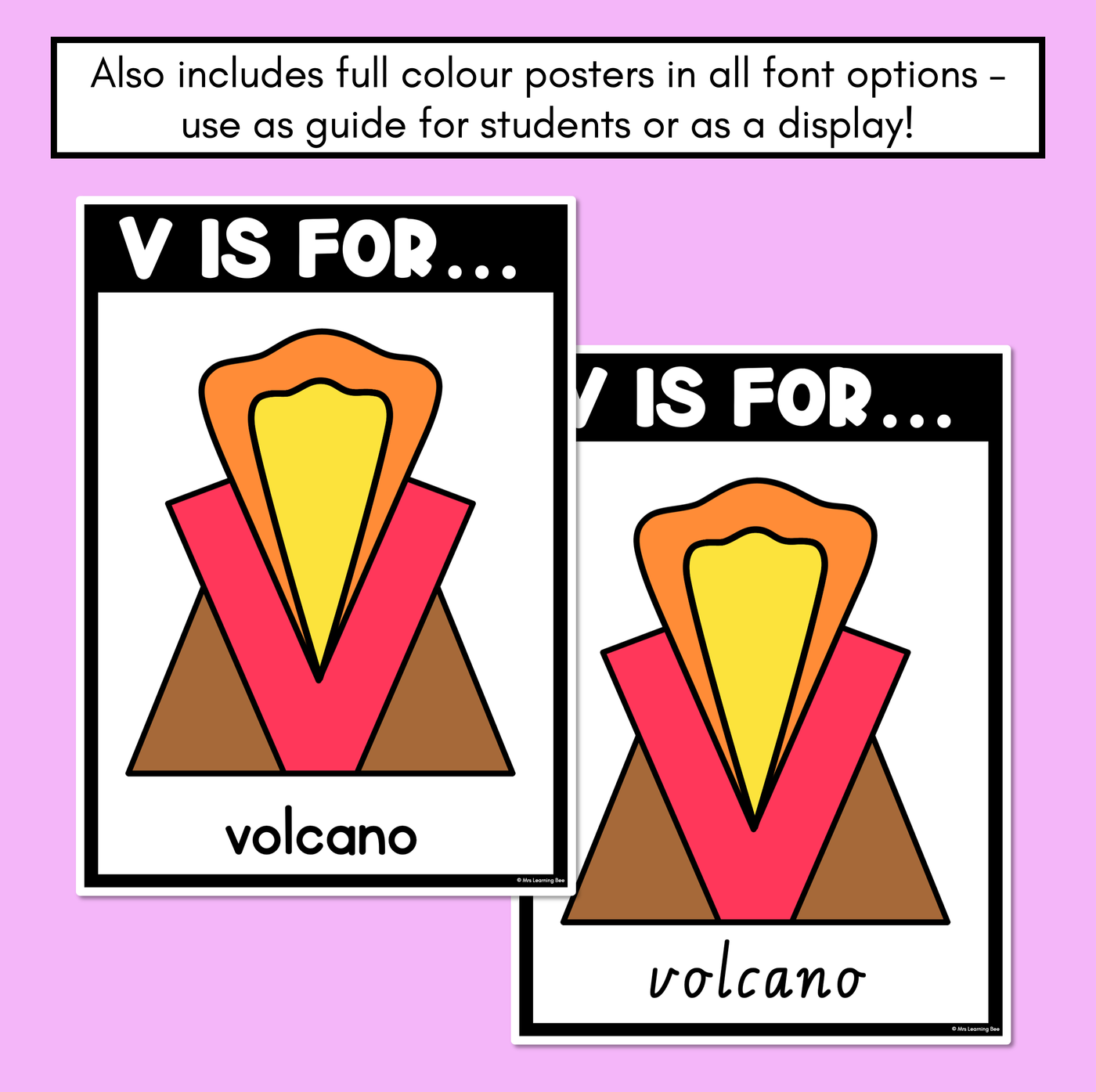 Beginning Sound Crafts - Letter V - V is for Volcano