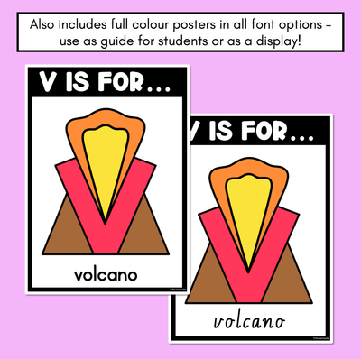 Beginning Sound Crafts - Letter V - V is for Volcano