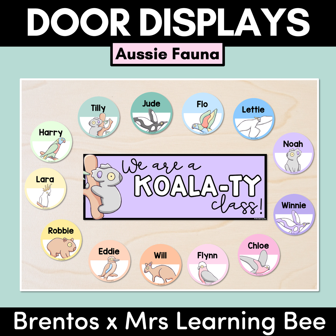 Classroom Door or Window Display - Editable - Aussie Fauna - The Brentos Collection