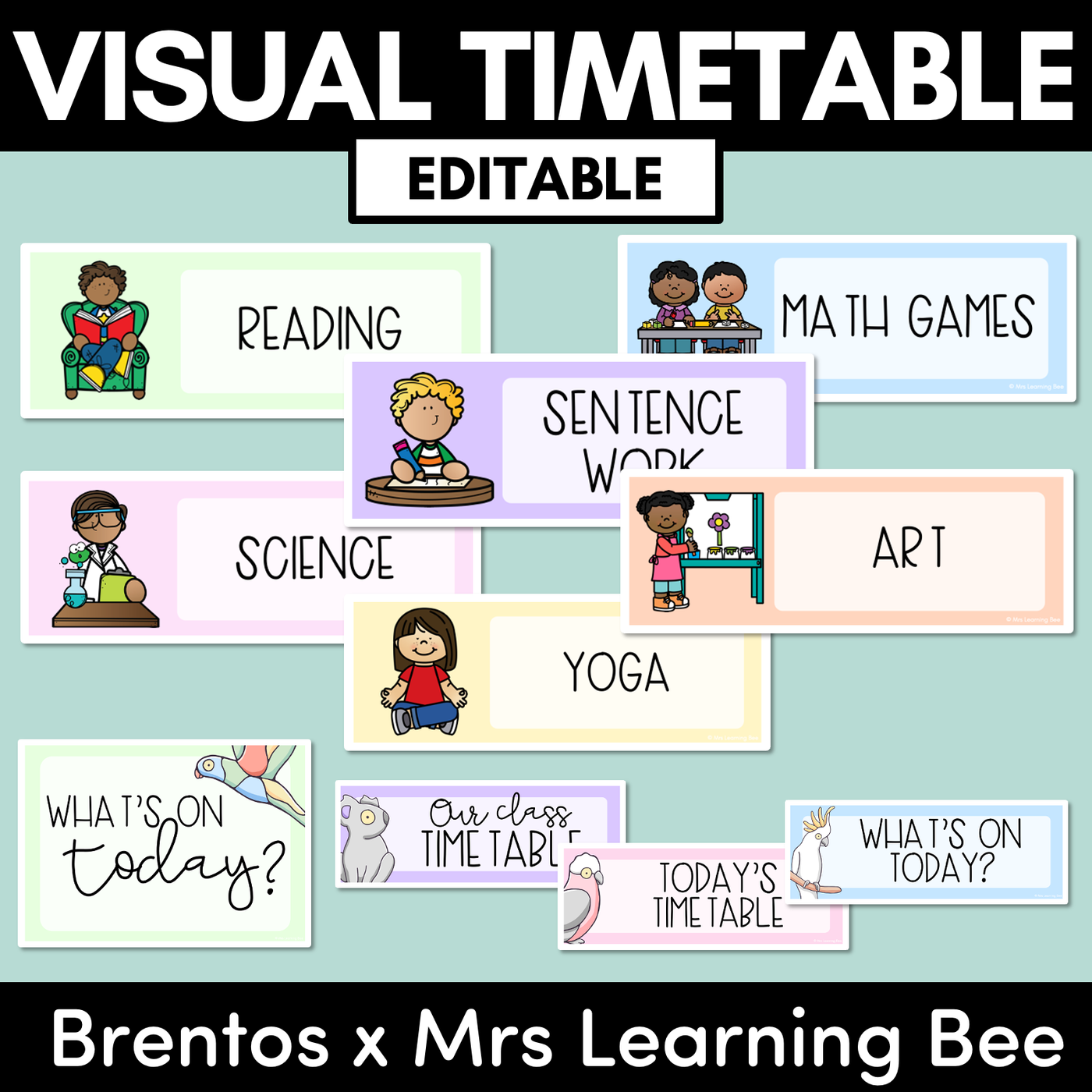Editable Visual Timetable - The Brentos Collection