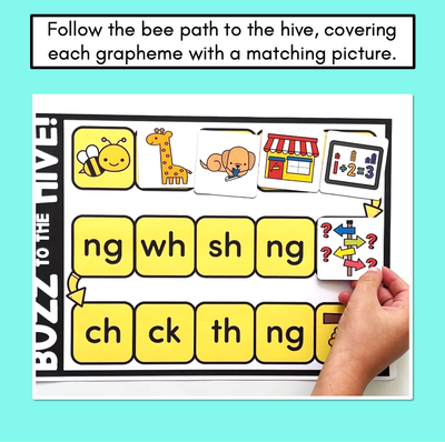 Buzz to the Hive - Games for Consonant Digraphs & Trigraphs