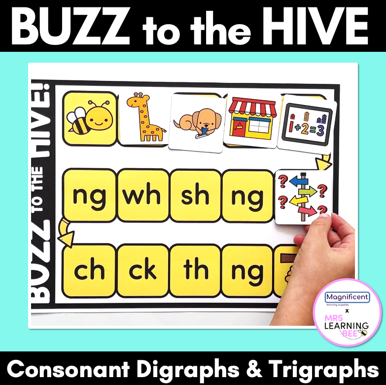Buzz to the Hive - Games for Consonant Digraphs & Trigraphs