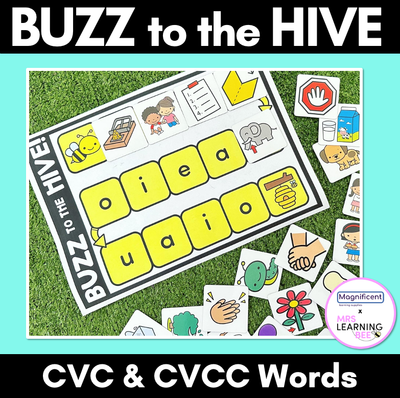 Buzz to the Hive - Game for CVC Words & CVCC CCVC Words