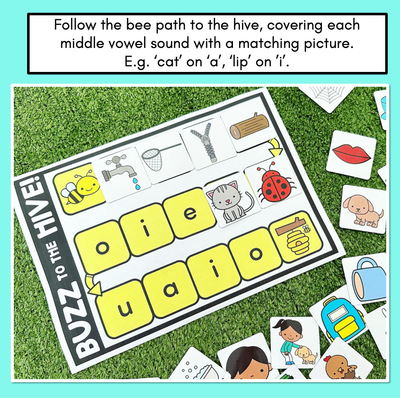 Buzz to the Hive - Game for CVC Words & CVCC CCVC Words