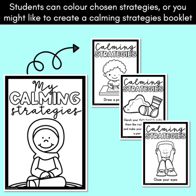 Calming Strategies for Children - Black and White Student Templates