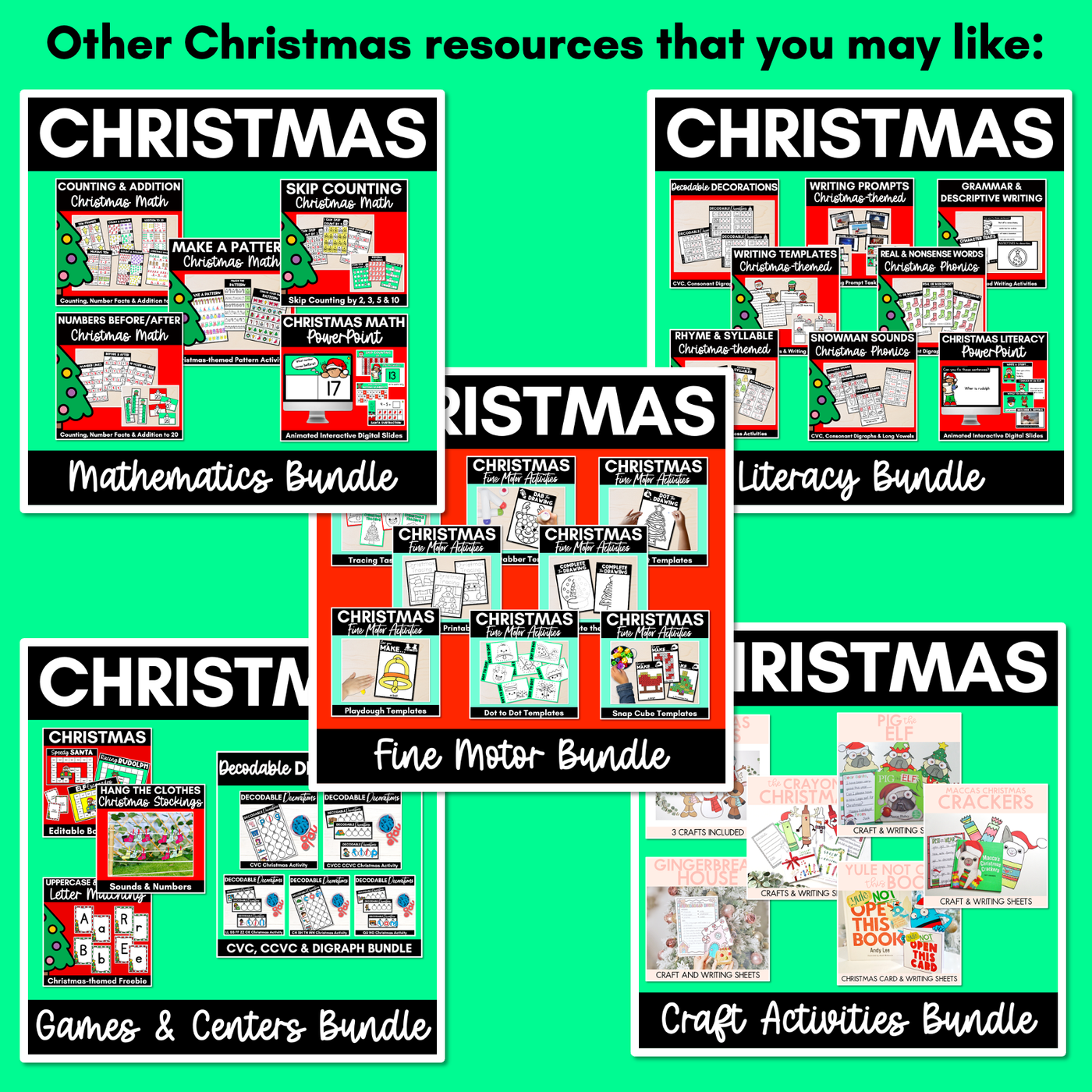 Fine Motor Christmas Activities - Snap Cube Cube Templates