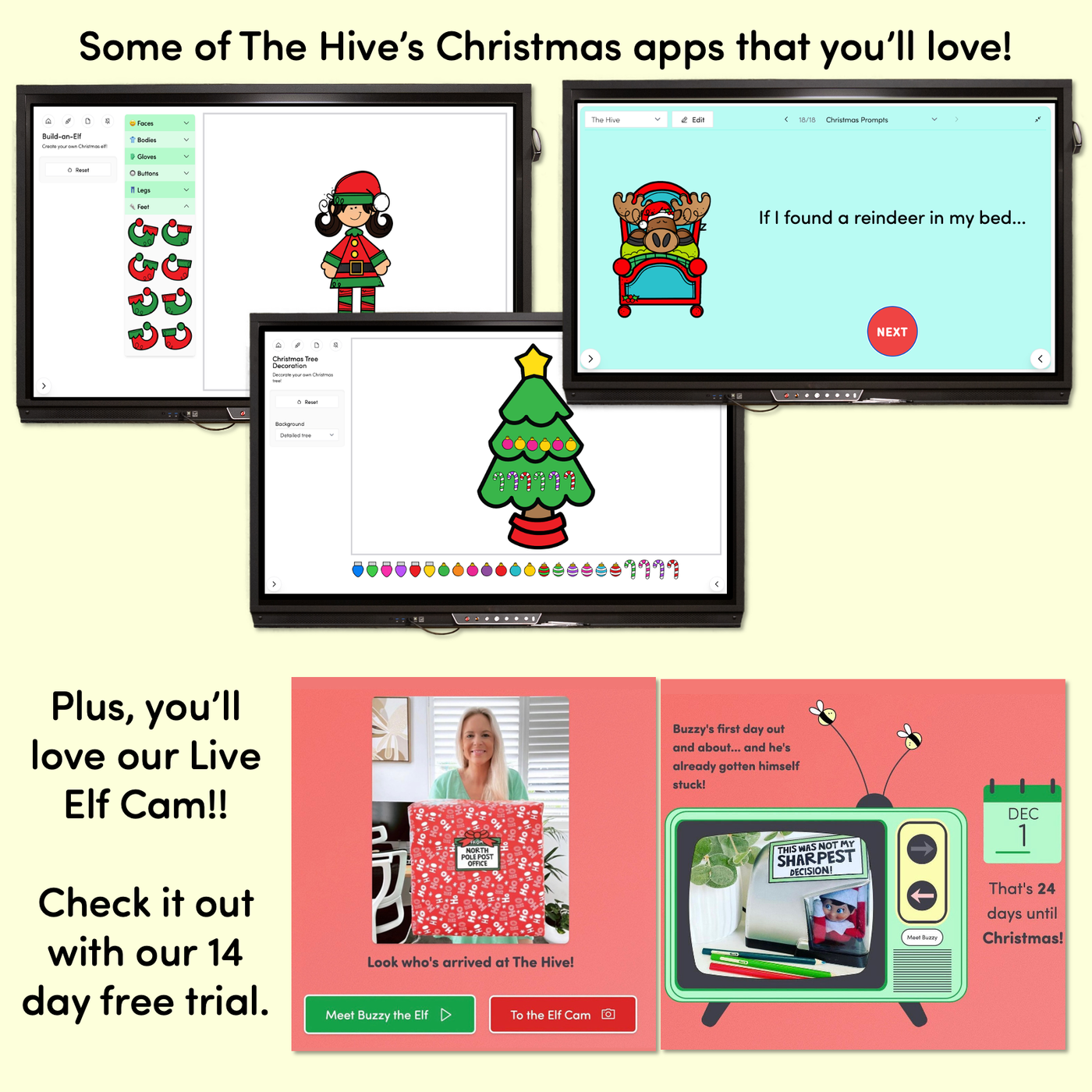 Christmas Activities for Kindergarten, Grade 1 & Grade 2 - Christmas Literacy PowerPoint