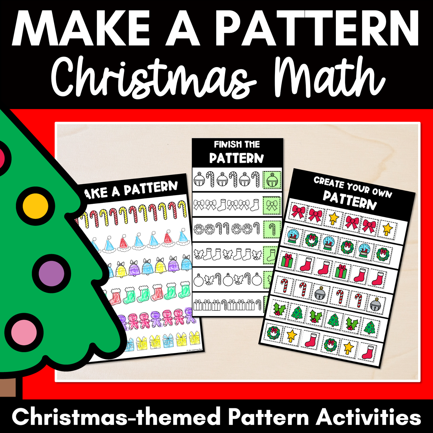 Christmas Math Activities - Christmas Pattern Printables