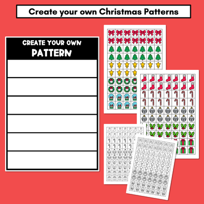 Christmas Math Activities - Christmas Pattern Printables