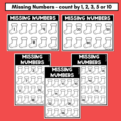 Christmas Math Activities - Skip Counting by 2, 3, 5 and 10