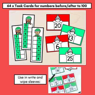 Christmas Math Activities - Numbers Before & After